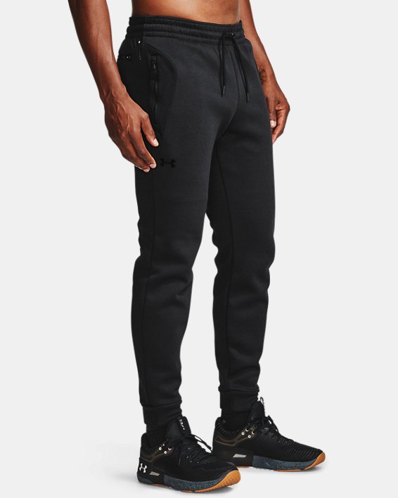Men's UA RUSH™ Fleece Pants, Black, pdpMainDesktop image number 3